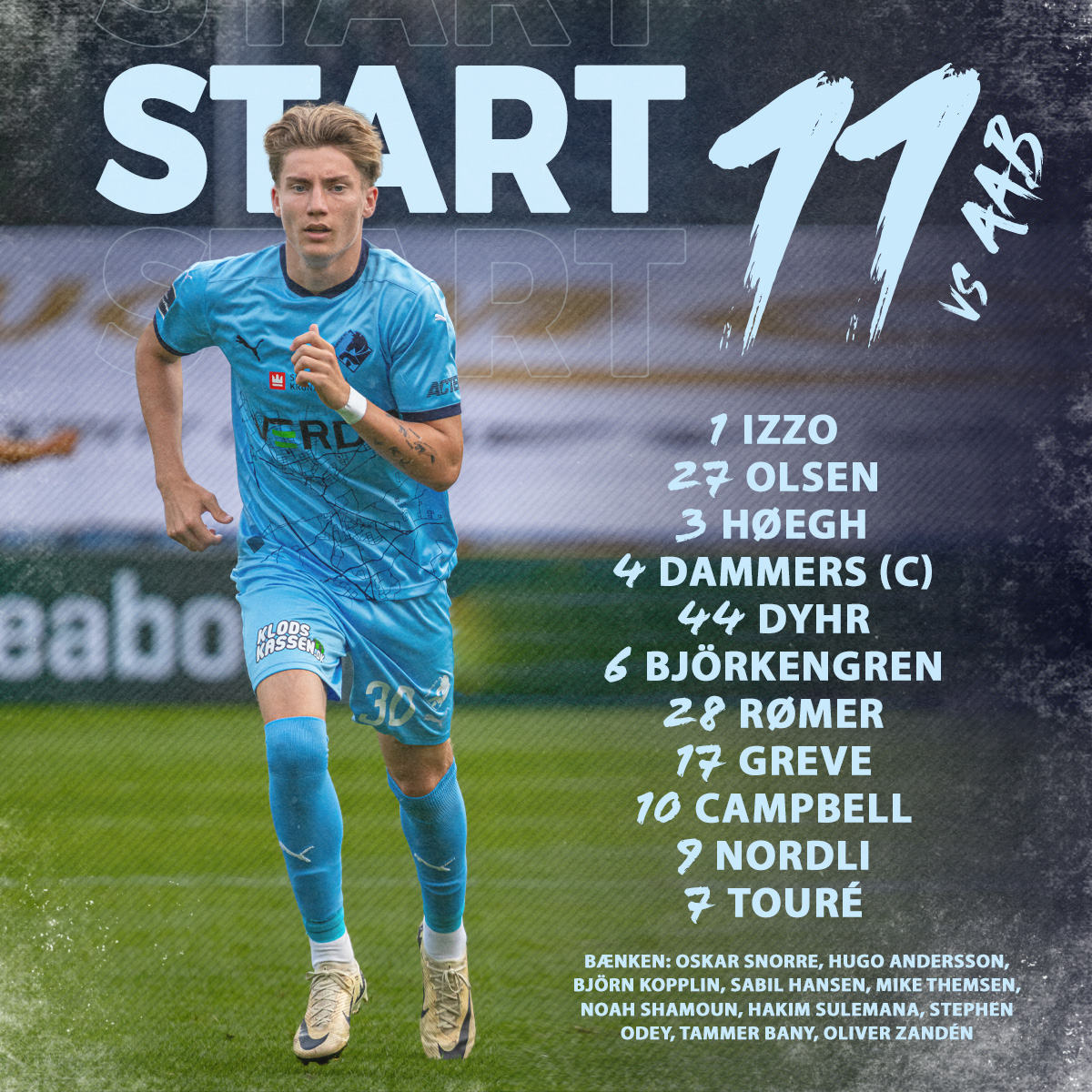 Randers_FC's tweet image. 𝐃𝐚𝐠𝐞𝐧𝐬 𝐬𝐭𝐚𝐫𝐭 𝟏𝟏'𝐞𝐫 𝐦𝐨𝐝 𝐀𝐚𝐁 👊

Kom så drenge giv den alt i har! 💥

#randersfc #sldk #rfcaab
