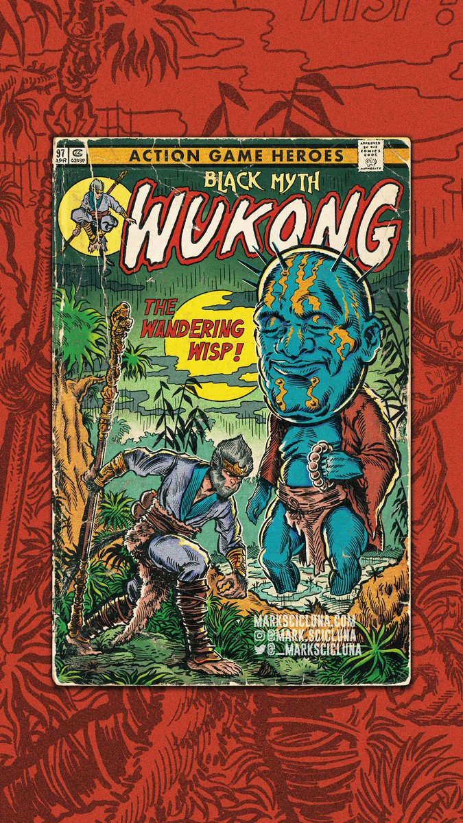 _markscicluna's tweet image. “The Wandering Wisp” 💀💀💀 loving #BlackMythWokong 🐵☯️ #fanart