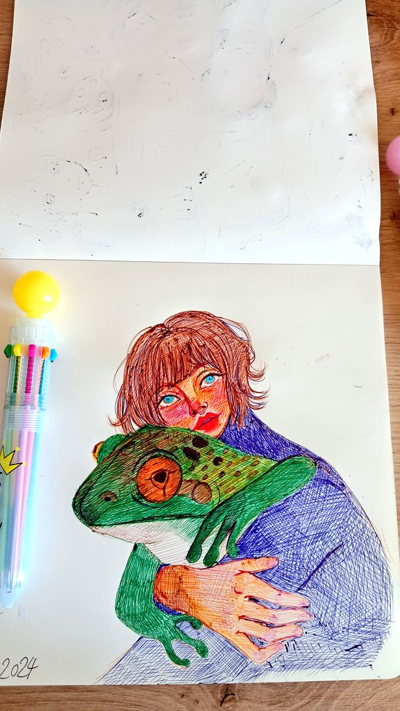Zeichnung mit einem 10 Farben kulli. Hab noch nicht so ganz herausgefunden wie ich die Farben besser mischen kann. #drawing #zeichnung #kugelschreiberkunst #ballpointart #illustrationart
