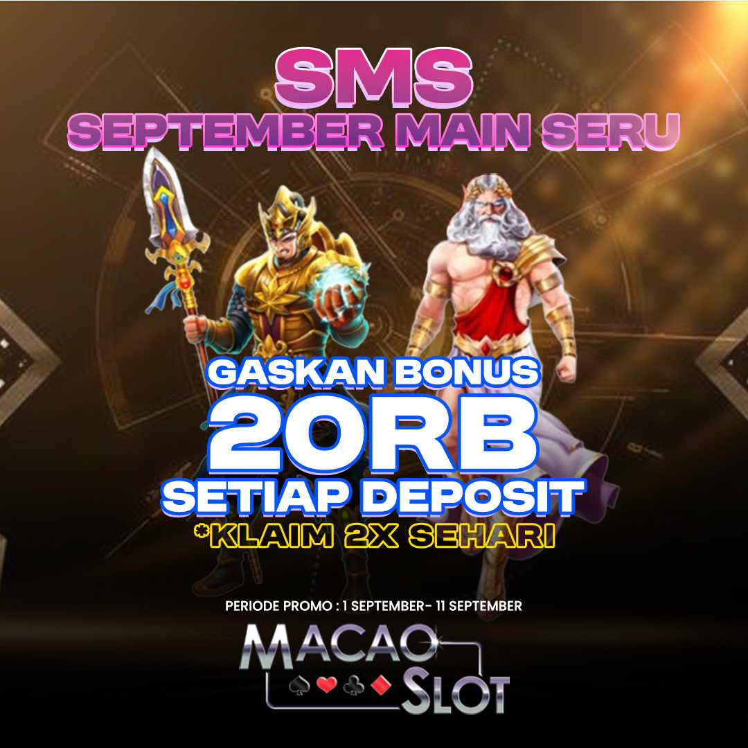 Mainkan Sekarang Juga dan dapatkan bonus bisa diklaim 2x sehari 50rb
SMS - SEPTEMBER MAIN SERU    
*MIN DEPO : IDR 50.000
*MAKSIMAL BONUS IDR 20.000
*KLAIM  2X SEHARI