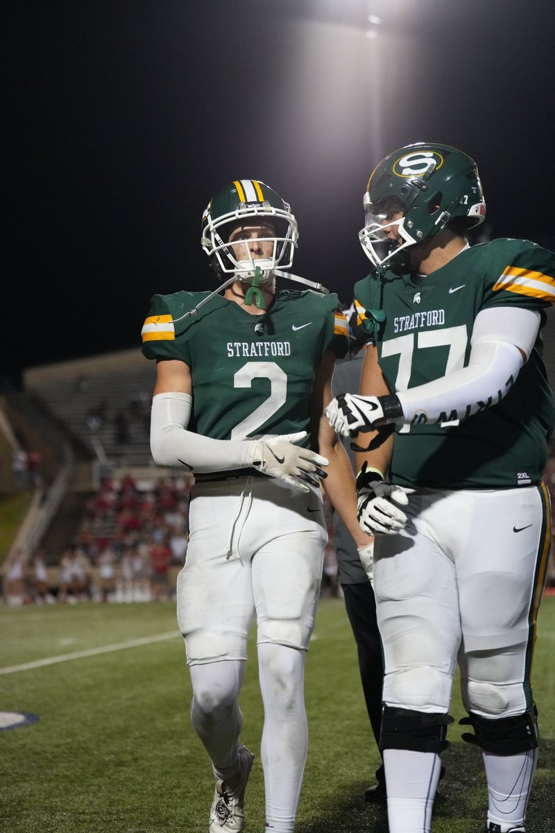 FoardP_95's tweet photo. Almost pulled of the come back, it was a hard fought game. Here’s my highlights vs Tomball, and me with the other choir officers singing national anthem!! @StratfordFB1 @Stratford_Choir @IronWillSC @TheUCReport @CraigHaubert @TomLuginbill @DemetricDWarren @Andrew_Ivins https://t.co/OnQLsRurT9