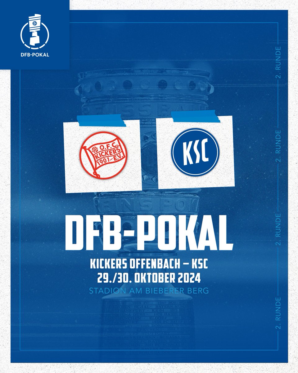 🏆 Zweite Pokalrunde führt den KSC nach Offenbach!

#KSCmeineHeimat #DFBPokal