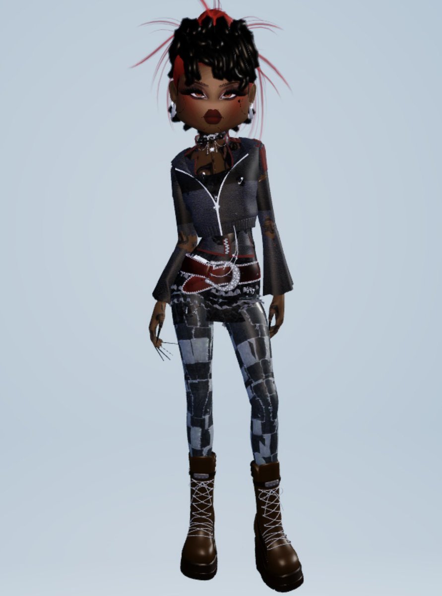 my new outfit for the “Hardcore Punk” theme 🤟