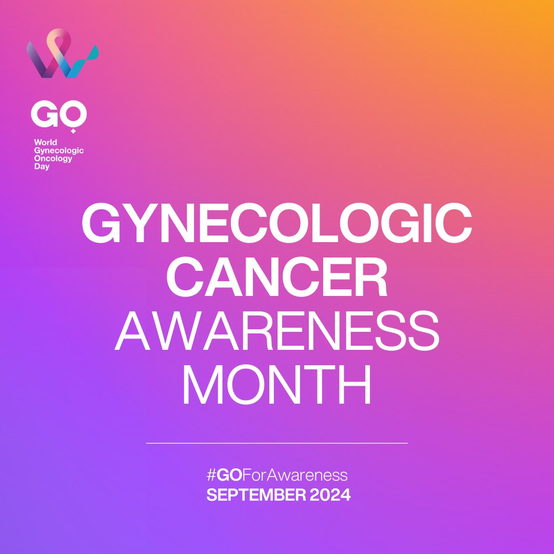 September is Gynecologic Cancer Awareness Month! 💜💜💜

Help raise awareness all month (&amp; ofc on Sept 20, which is World Gynecologic Oncology Day itself!) about the 5 main gyn cancers: cervical 🩷, endometrial 🧡, ovarian 💙, vulvar 💜 &amp; vaginal cancer🩵.