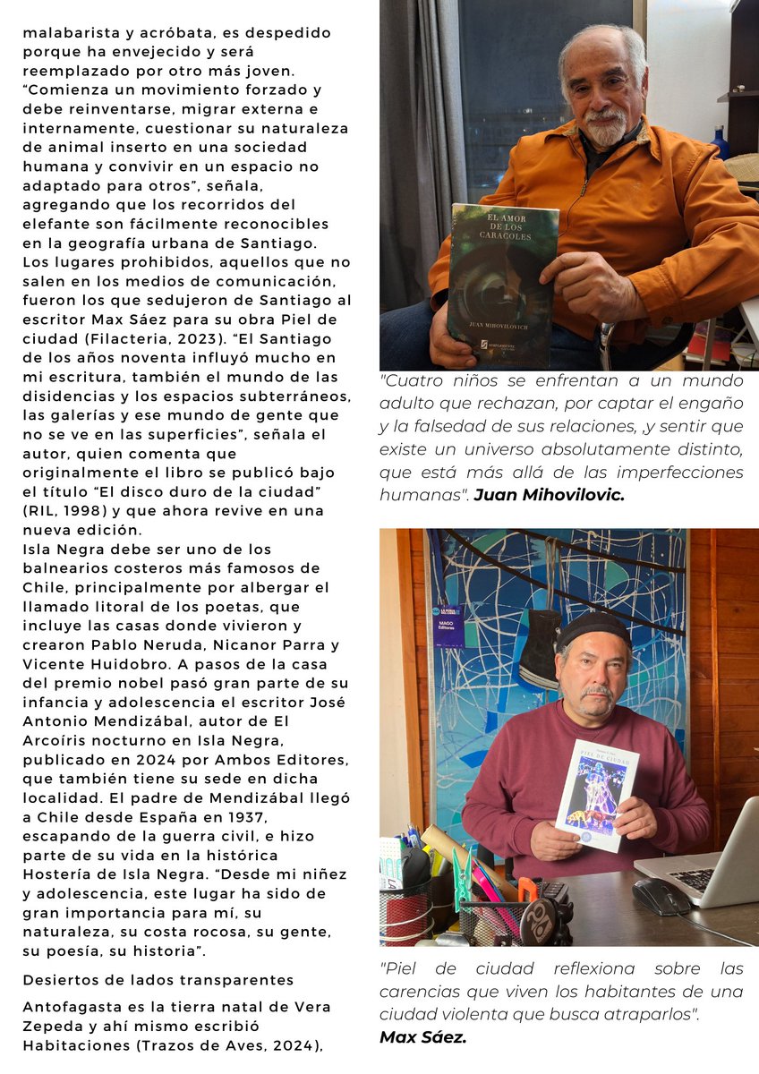 Revista Te Leo (@te_leo2023) on Twitter photo SANTIAGO NO ES CHILE
Por <a href="/LilianFloresGue/">Lilian Flores Guerra</a>
Aires de fiesta cruzan el territorio. La primavera trae cantos de aves y aroma de parrillas, y ante un extraordinariamente largo feriado quisimos sumarnos al jolgorio celebrando la diversidad de plumas originarias de SANTIAGO NO ES CHILE
Por <a href="/LilianFloresGue/">Lilian Flores Guerra</a>
Aires de fiesta cruzan el territorio. La primavera trae cantos de aves y aroma de parrillas, y ante un extraordinariamente largo feriado quisimos sumarnos al jolgorio celebrando la diversidad de plumas originarias de