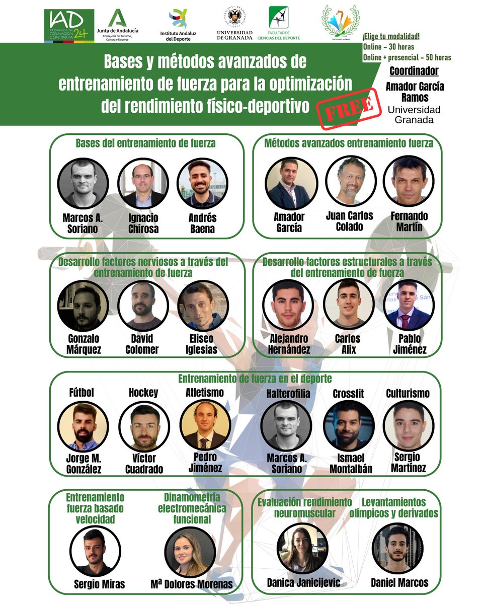 Amador García Ramos (@amagr) on Twitter photo Curso gratuito ofertado a través del <a href="/iadeporte/">Instituto Andaluz del Deporte</a>
Plazo de inscripción abierto hasta 19 de septiembre.
ws226.juntadeandalucia.es/iadformtools/m… Curso gratuito ofertado a través del <a href="/iadeporte/">Instituto Andaluz del Deporte</a>
Plazo de inscripción abierto hasta 19 de septiembre.
ws226.juntadeandalucia.es/iadformtools/m…