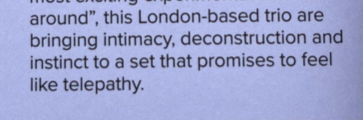 Always making time for band write-ups in festival guides