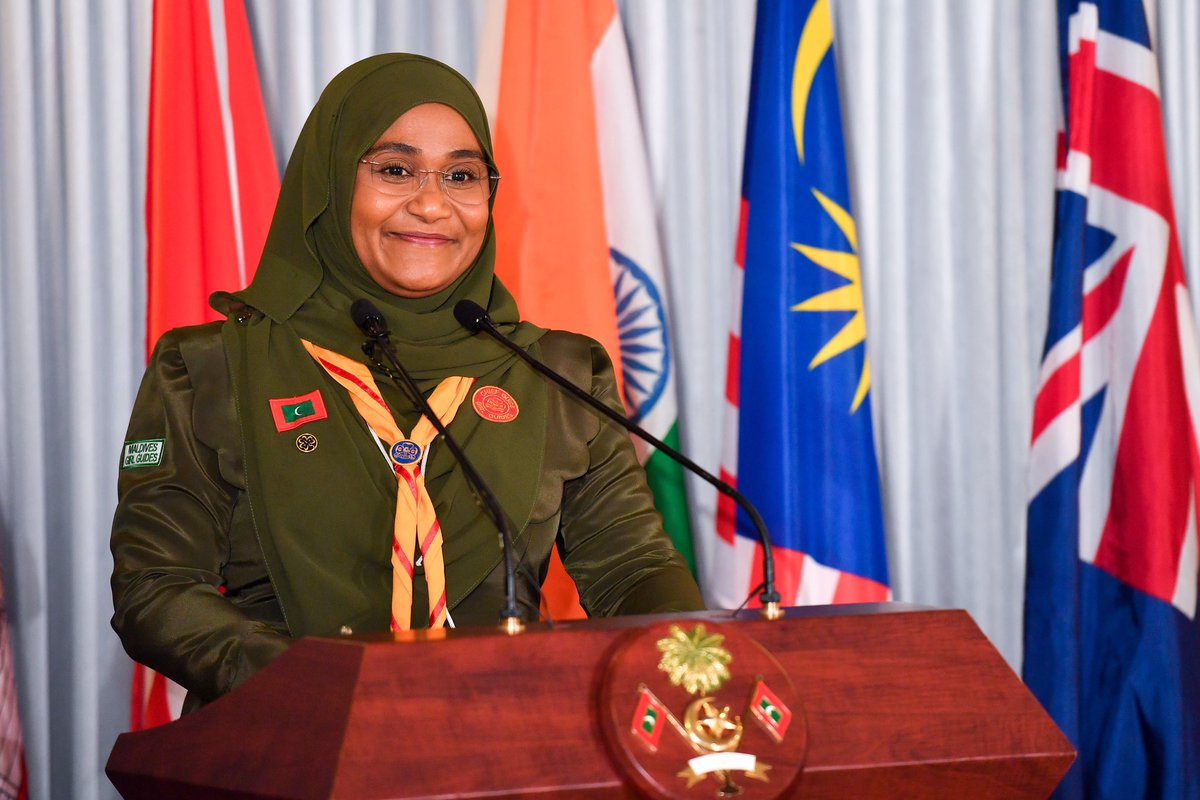 presidencymv's tweet photo. Women in leadership positions bring diverse perspectives and drive positive change, says the First Lady  
https://t.co/gEKbWkZCfw https://t.co/ek1b4Dy72Y