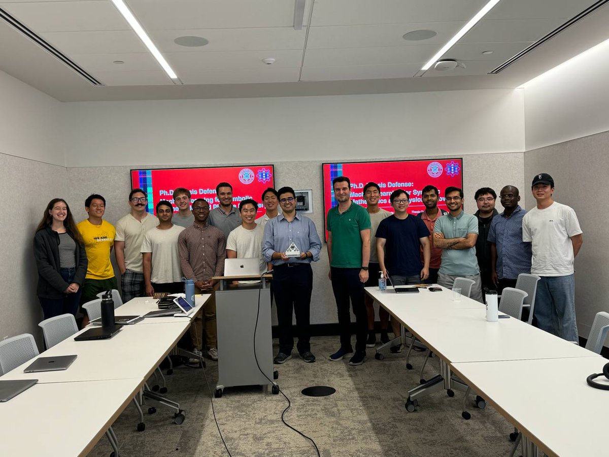 Kazem Meidani (@kazemmeidani) on Twitter photo Successfully defended my PhD thesis on AI for scientific discovery from <a href="/CarnegieMellon/">Carnegie Mellon University</a> !
I'm grateful for the invaluable support and mentorship from my PhD advisor, <a href="/AmirBaratiF/">Amir Barati</a>. And many thanks to my committee members: <a href="/ccmccomb/">Chris McComb (he/him)</a>, <a href="/wellecks/">Sean Welleck</a>, <a href="/chandankreddy/">Chandan Reddy</a>, <a href="/MilesCranmer/">Miles Cranmer</a>. Successfully defended my PhD thesis on AI for scientific discovery from <a href="/CarnegieMellon/">Carnegie Mellon University</a> !
I'm grateful for the invaluable support and mentorship from my PhD advisor, <a href="/AmirBaratiF/">Amir Barati</a>. And many thanks to my committee members: <a href="/ccmccomb/">Chris McComb (he/him)</a>, <a href="/wellecks/">Sean Welleck</a>, <a href="/chandankreddy/">Chandan Reddy</a>, <a href="/MilesCranmer/">Miles Cranmer</a>.