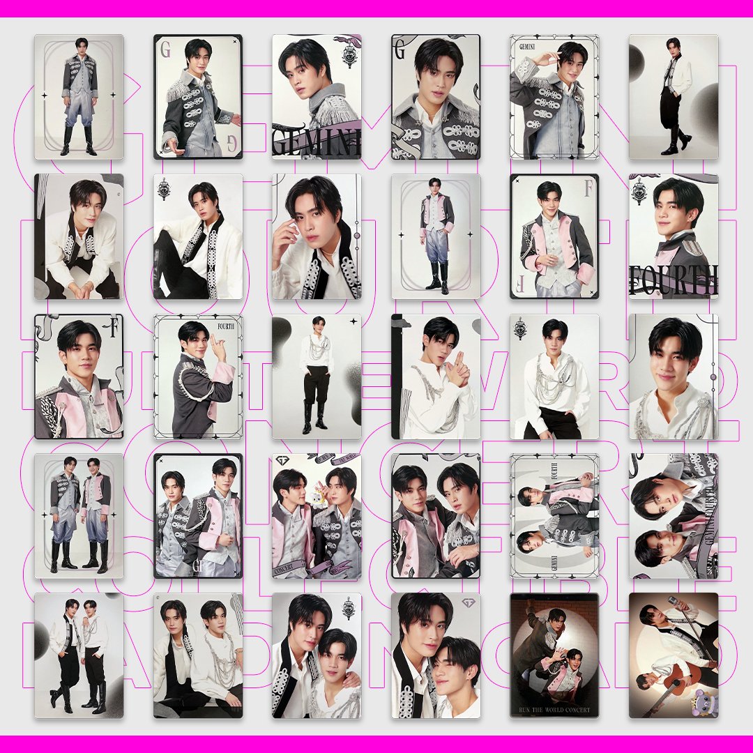 shiishopping's tweet photo. #GFRunTheWorldConcert Collectible Random Card

🛒 https://t.co/AK323nCovV

タイから日本への送料は1200円から始まります。チェックアウト画面で再度確認できます。

Worldwide shipping is available. The shipping cost from Thailand to all countries in Asia starts at $9. A summary of the shipping cost will be provided again on the Checkout page.

💳 Paypal
💳 Visa, Master Card, JCB

#GFRunTheWorldConcertD1
#GFRunTheWorldConcertD2
#GeminiFourth #Gemini_NT #fourthnattawat