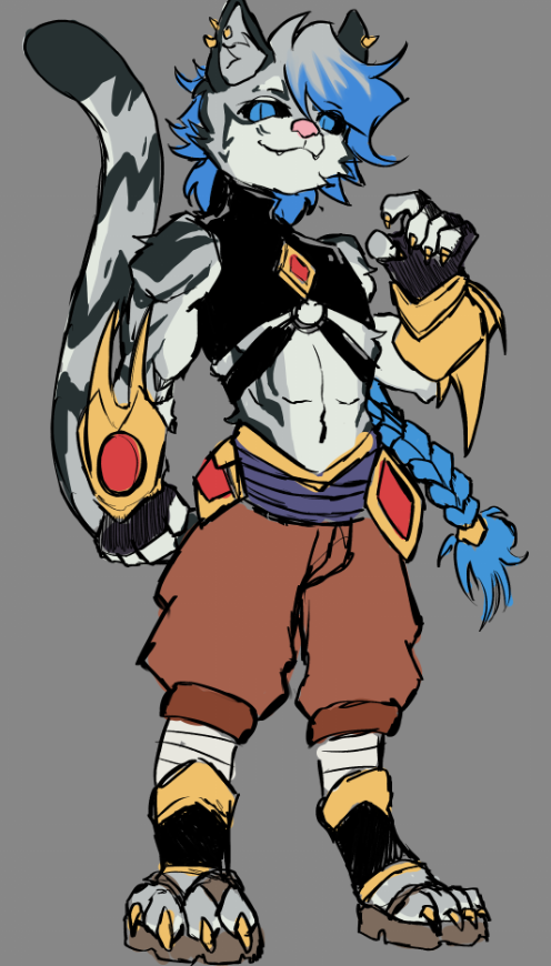 Work in progress :3 💜
.
.
 #oc #characterdesign #furryart