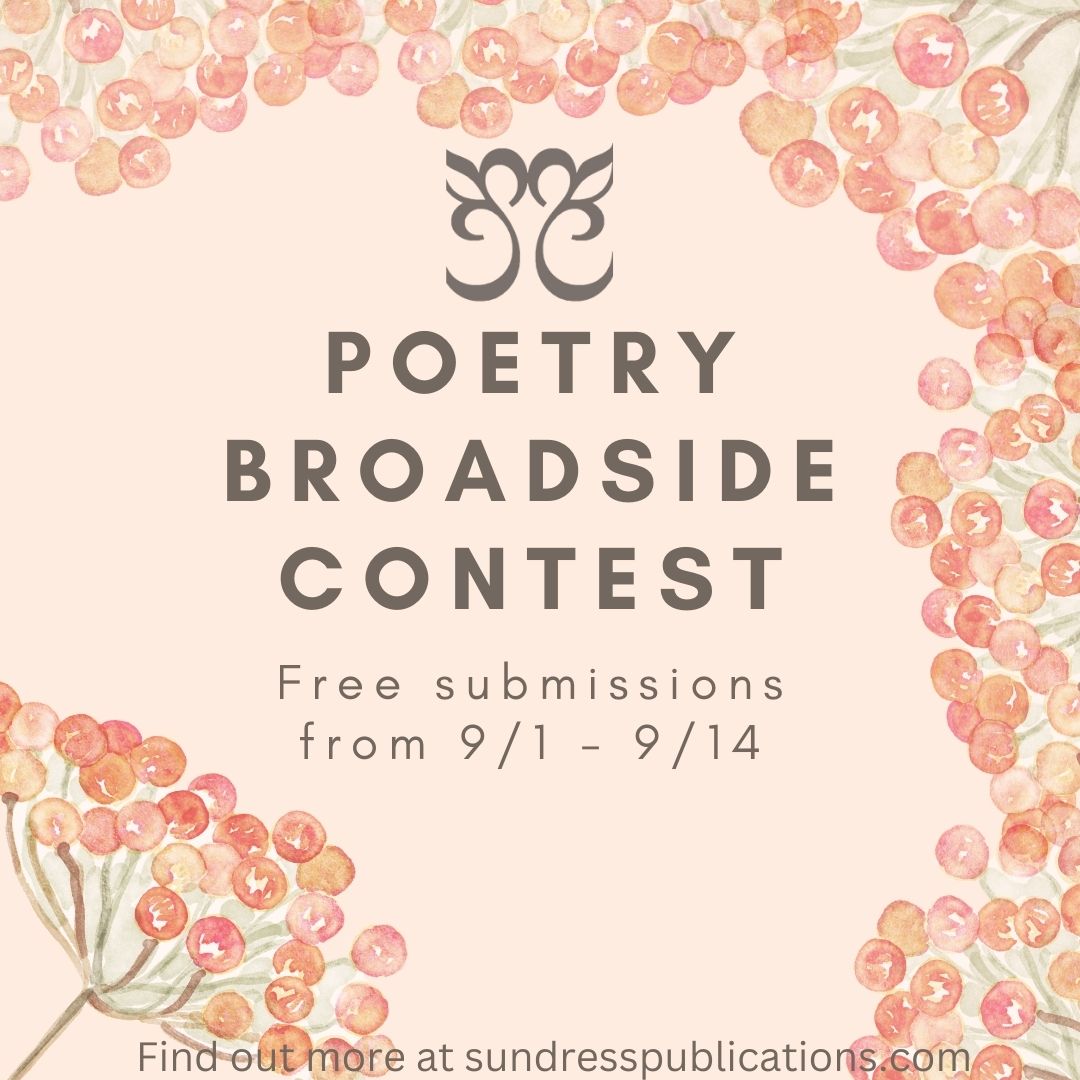 Sundress Publications is now open for submissions for our annual poetry broadside contest! From September 1st through 14th, submissions to this contest are free for the first submission for any and all writers. sundresspublications.com/news/2024/08/s…
