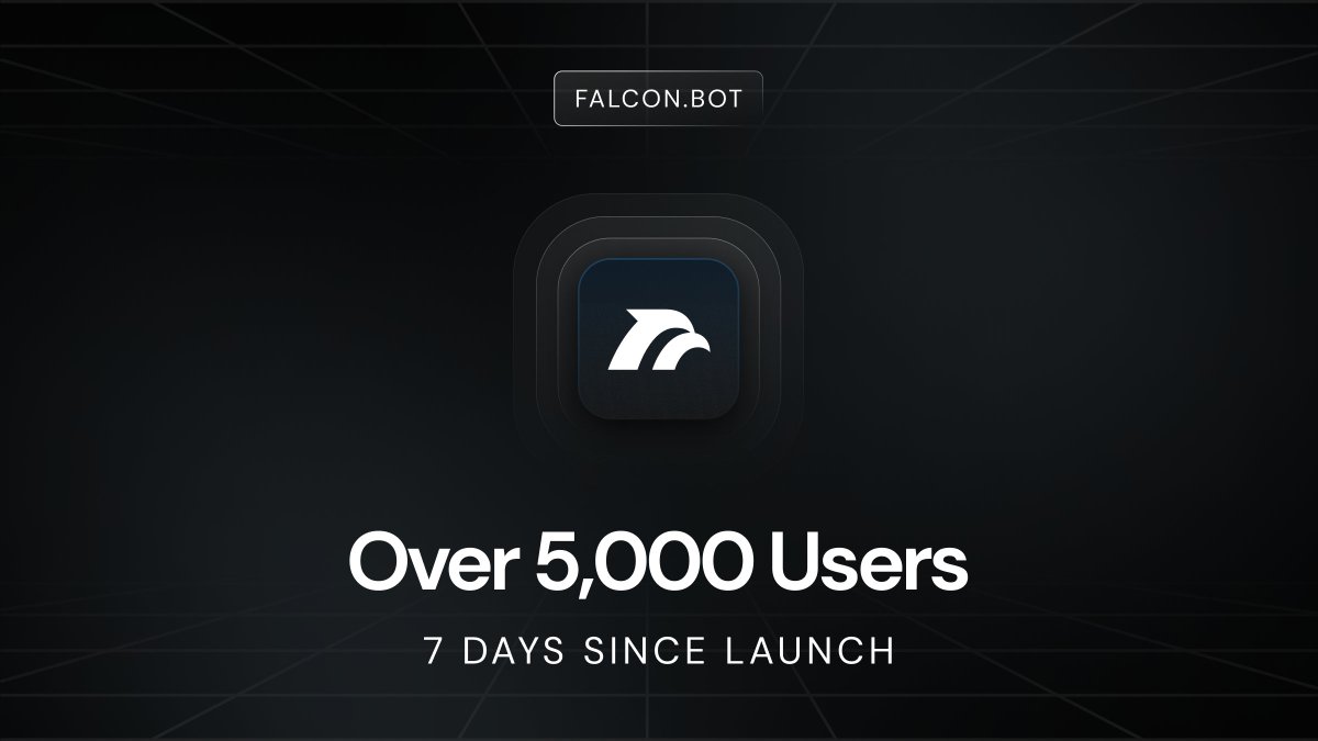Over 5,000 users have joined Falcon Bot to take their trading to the next level.

Try Falcon today and see why we are the fastest growing Telegram trading bot in crypto!