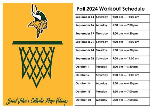 St. John's Catholic Prep Girls Basketball (@sjcpgirlshoops) on Twitter photo 🚨ATTENTION 🚨 College Coaches here it is our fall workouts scheduled for September and October come check out this talented Group of girls 🏀
Question dwims@saintjohnsprep.org 🚨ATTENTION 🚨 College Coaches here it is our fall workouts scheduled for September and October come check out this talented Group of girls 🏀
Question dwims@saintjohnsprep.org