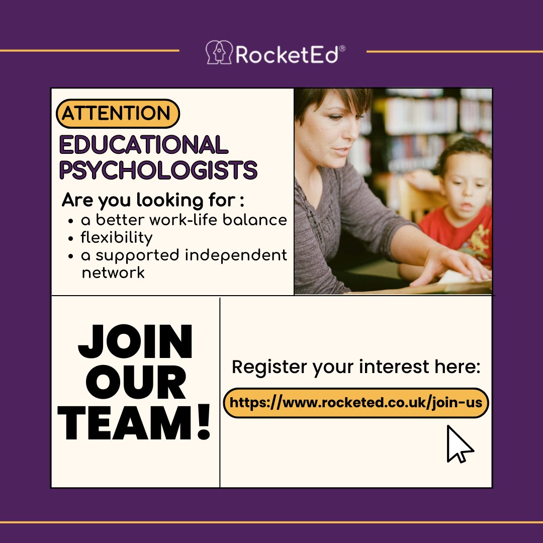 HanRocketEd's tweet image. Calling all UK-based Educational Psychologists!

Are you looking for the opportunity to expand your
practice, establish a better work-life balance, and earn
a competitive income?

We would love to have you on our team! Learn more at
rocketed.co.uk/join-us 🚀