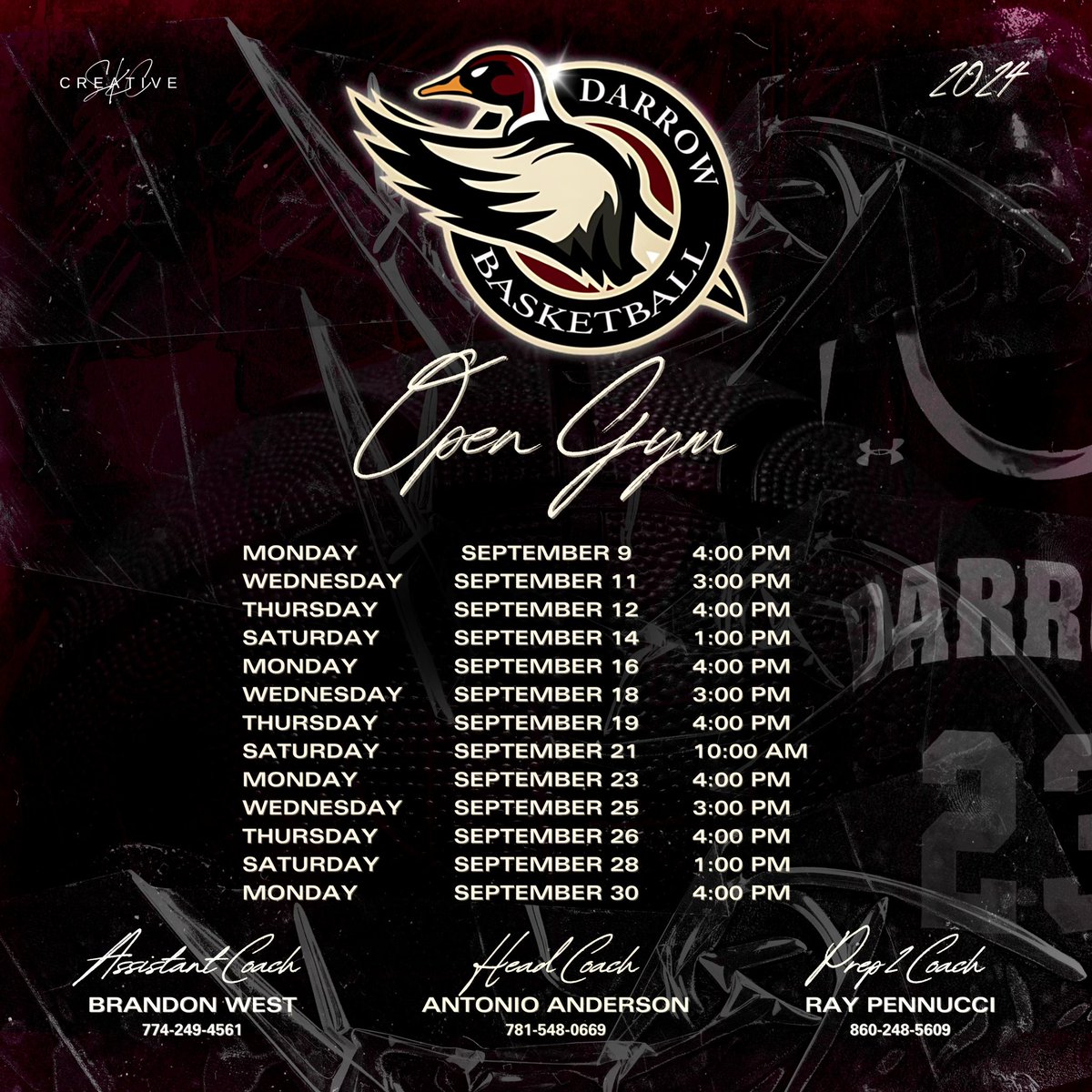 Open gym schedule! <a href="/DarrowHoops/">Darrow School Basketball - NEPSAC AAA</a>