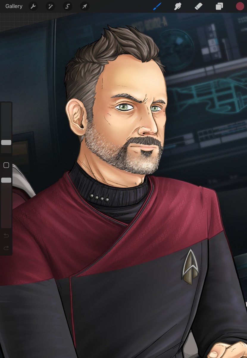 Igniheart's tweet image. Happy Star Trek Day! The most influential ST person for me is this guy. Captain Shaw is an awesome character played by my pal, the even more awesome  @TStashwick 

I made this pic about a year ago, and I remember struggling with the background! #startrek #liamshaw #captainshaw