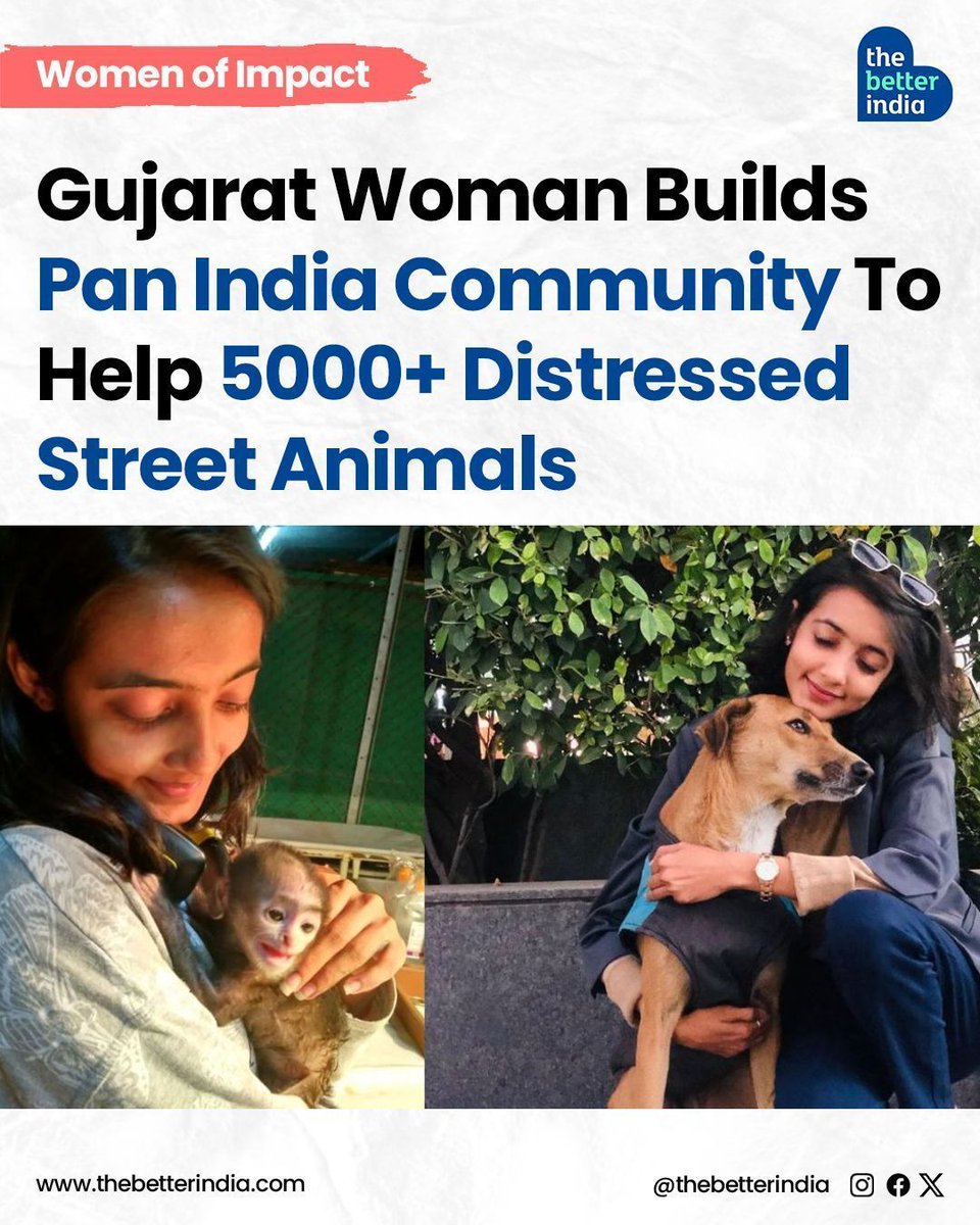 thebetterindia's tweet photo. Bhargsetu Sharma's journey from a compassionate animal lover to a full-fledged humanitarian started with a simple act of kindness.
#AnimalRescue #HumansWithHumanity #CompassionateLiving #StrayAnimals, #AnimalWelfare #KindnessMatters #SaveAnimals #AnimalRights #MakeADifference https://t.co/QpYXBczBrH