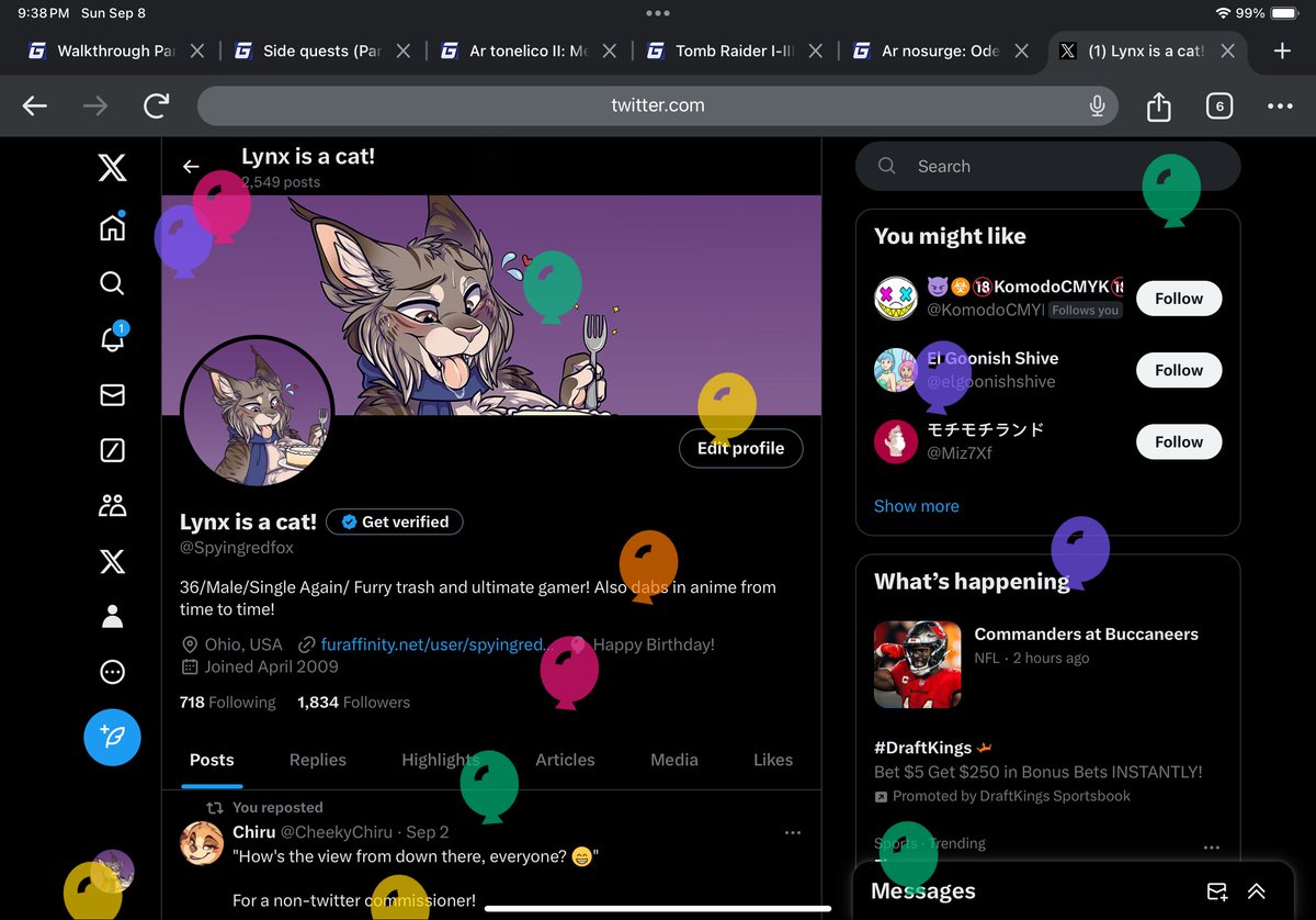 I forgot to mention I got attacked again by the balloons