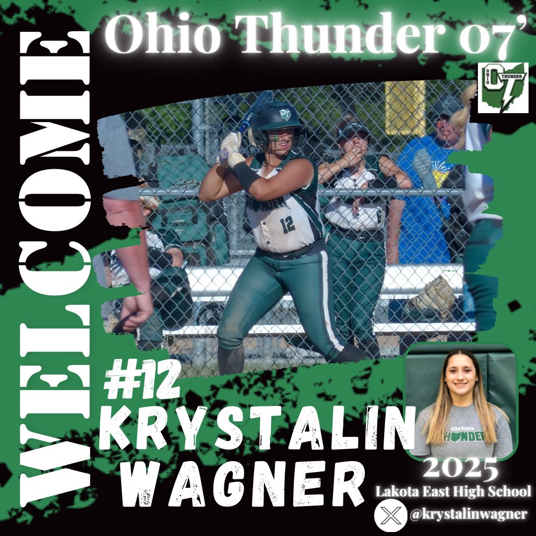 MEET THE TEAM- Welcome back Krystalin Wagner, 2025 Lakota East HS. You will see Krystalin making unbelievable plays at short and snagging flys in the outfield. With a 481 OBP last season, you can’t keep her off the bases! We are excited to have you back!