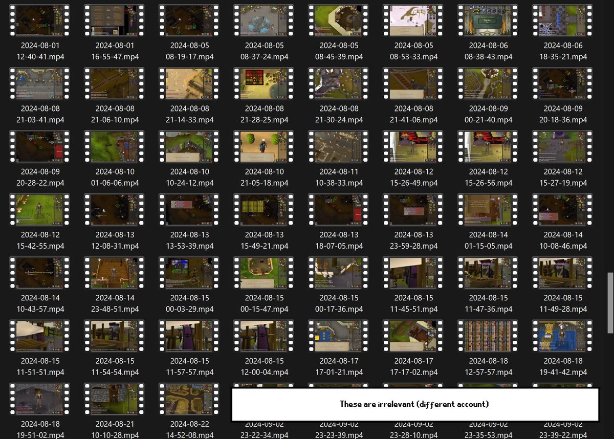 With the mass increase of bots being banned, my 200m OSAAT "Bogie" with over 8,000 hours of play time has been false banned &amp; will need to be manually reviewed. I have many clips of myself training Thieving &amp; doing hard clues prior. This is the third week of reaching out for help