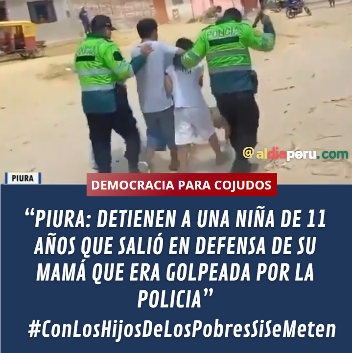 aldiaperucom's tweet image. #HECHOS: El Perú viven en democracia, pero es una democracia exclusiva para los que no reclaman, para los que no piden justicia, la democracia de Jaime Chincha, la #DemocraciaParaCojudos. Piura: Detienen a niña de 11 años.

TAG: #PuntoFinal #CuartoPoder #Panorama chibolín