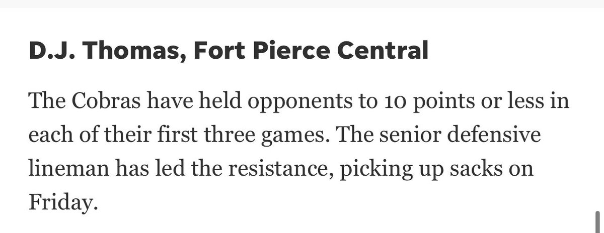 Ft Pierce Central FB (@fpcfootball) on Twitter photo 4️⃣ Cobras make the top performance list‼️ <a href="/ALaMattina2007/">Anthony</a> <a href="/jamario_moody/">JaMario moody</a> <a href="/A_Stewart72/">Angel Stewart</a> <a href="/DeveriousT/">Deverious (DJ) Bianchini Thomas</a> 4️⃣ Cobras make the top performance list‼️ <a href="/ALaMattina2007/">Anthony</a> <a href="/jamario_moody/">JaMario moody</a> <a href="/A_Stewart72/">Angel Stewart</a> <a href="/DeveriousT/">Deverious (DJ) Bianchini Thomas</a>