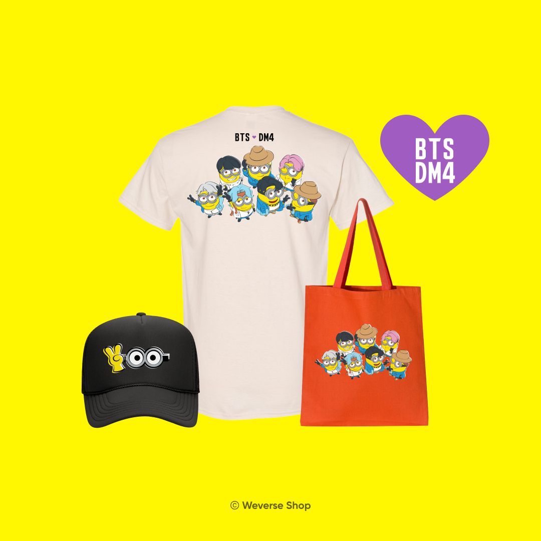 Weverse Shop (@weverseshop) on Twitter photo BTS X DM4 Collaboration 상품 예약 판매 안내💜
#BTS (<a href="/bts_bighit/">BTS_official</a>) 와 슈퍼배드4의 특별한 Collaboration✨
#WeverseShop Global에서 만나보세요!
🗓️예약 판매 일정 : 9월 9일(월) 11 AM ~ 재고 소진 시 (KST)
🛒Weverse Shop : go.weverse.io/RM44/4iiwh767 BTS X DM4 Collaboration 상품 예약 판매 안내💜
#BTS (<a href="/bts_bighit/">BTS_official</a>) 와 슈퍼배드4의 특별한 Collaboration✨
#WeverseShop Global에서 만나보세요!
🗓️예약 판매 일정 : 9월 9일(월) 11 AM ~ 재고 소진 시 (KST)
🛒Weverse Shop : go.weverse.io/RM44/4iiwh767