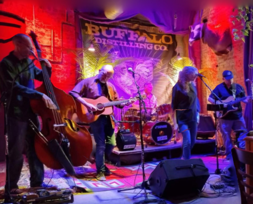 FlatbedMusic's tweet photo. It's the 2nd Sat. of the month this week and we're back @BuffaloDistill for 2 sets, no cover and plenty of #OneFootCocktails. 7-10pm, Sept. 14. Hope to see you there. https://t.co/0H3TRJuMrG