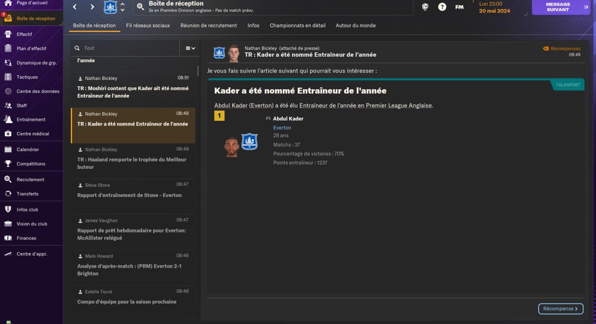 MrPbrobz's tweet photo. Une saison blanche qui a le goût d'Or.
En route pour le triplé. #Fm24 #Tacticien https://t.co/Q5MKFt4LUR