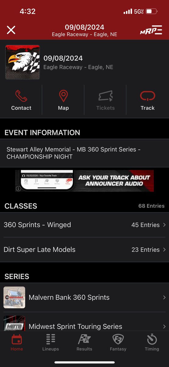 Eagle raceway on <a href="/MyRacePass/">MyRacePass</a> holy shit