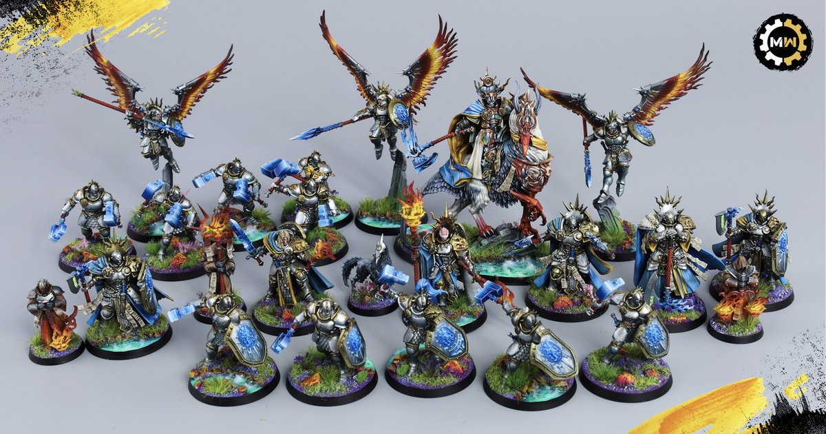 minis_for_war's tweet image. There was a lack of Age of Sigmar on our fanpages so here we go with Stormcast Eternals! ⚔️
The Lord-Vigilant on Gryph-stalker is painted on our Display Level 🖌️🔥
minisforwar.com/warhammer-aos-…