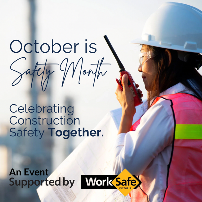 NAWICVIC's tweet photo. Tix on sale - Celebrating Construction Safety

WHEN: Fri 4/10, 2-4pm
WHERE: @WorkSafe_VIc, L2. 1 Malop St, Geelong 
TICKETS: https://t.co/kTT608RY0d

October is Safety Month - Together, we can build a safer tomorrow!

#nawicvic #safety #construction #womeninconstruction #worksafe https://t.co/Y6cT8qfJ5l