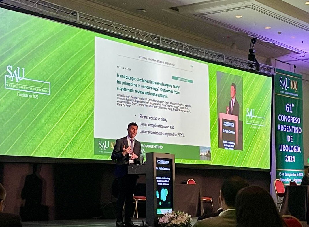 Honrado de participar del 61 Congreso Argentino de Urología 🇦🇷

Felicitaciones a la Comisión Directiva de la <a href="/SauUrologia/">Sociedad Argentina de Urología🇦🇷</a> por la organización y la gran convocatoria 👏👏👏

<a href="/CAU_URO/">Confederación Americana de Urología (CAU)</a> <a href="/ResidentesCAU/">Oficina Residentes CAU</a> <a href="/AmerUrological/">Amer. Urol. Assn.</a> <a href="/Endo_Society/">Endourological Society</a> <a href="/young_endosoc/">Young Endo Society</a>