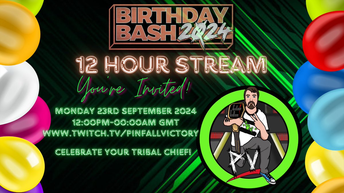 PinfallVictory's tweet photo. Mark your calendars! 14 days until we do it all again!
https://t.co/XQCATj867U
#TwitchStreamers #12HourStream #Twitch #Gaming #Gamer #Nintendo #PlayStation #Xbox #WWE #Horror #MakeStreamingGreatAgain https://t.co/z5QTEnqIm2