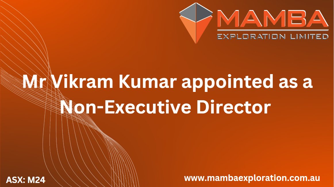 We're pleased to announce the appointment of Mr. Vikram Kumar as a Non-Executive Director, effective immediately. The Company also acknowledges the retirement of Founding Non-Executive Chairman Mr. Justin Boylson many years of distinguished service. 🔗bit.ly/3Thmuhx