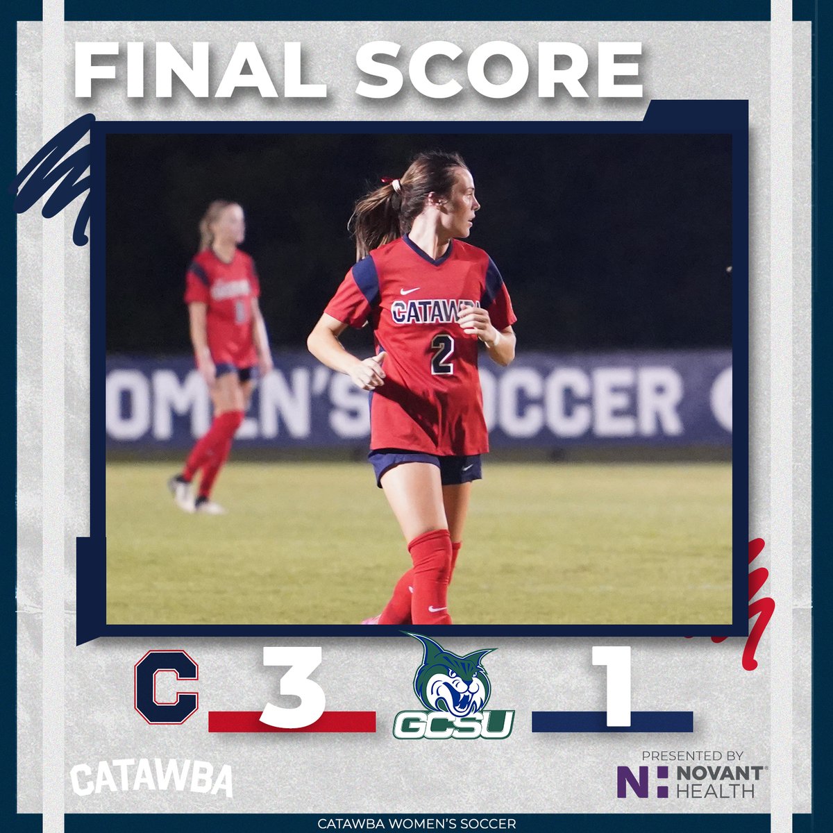 CatawbaIndians's tweet photo. Sunday Dub❗️

@CatawbaWmnSoc takes the 3-1 win over Georgia College for an undefeated weekend at the Frock!

#Together | #WG2 https://t.co/dBCoskdhRD
