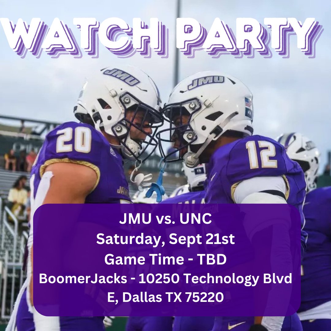 DFWDukes's tweet image. Save the Date: JMU vs. UNC Watch Party!