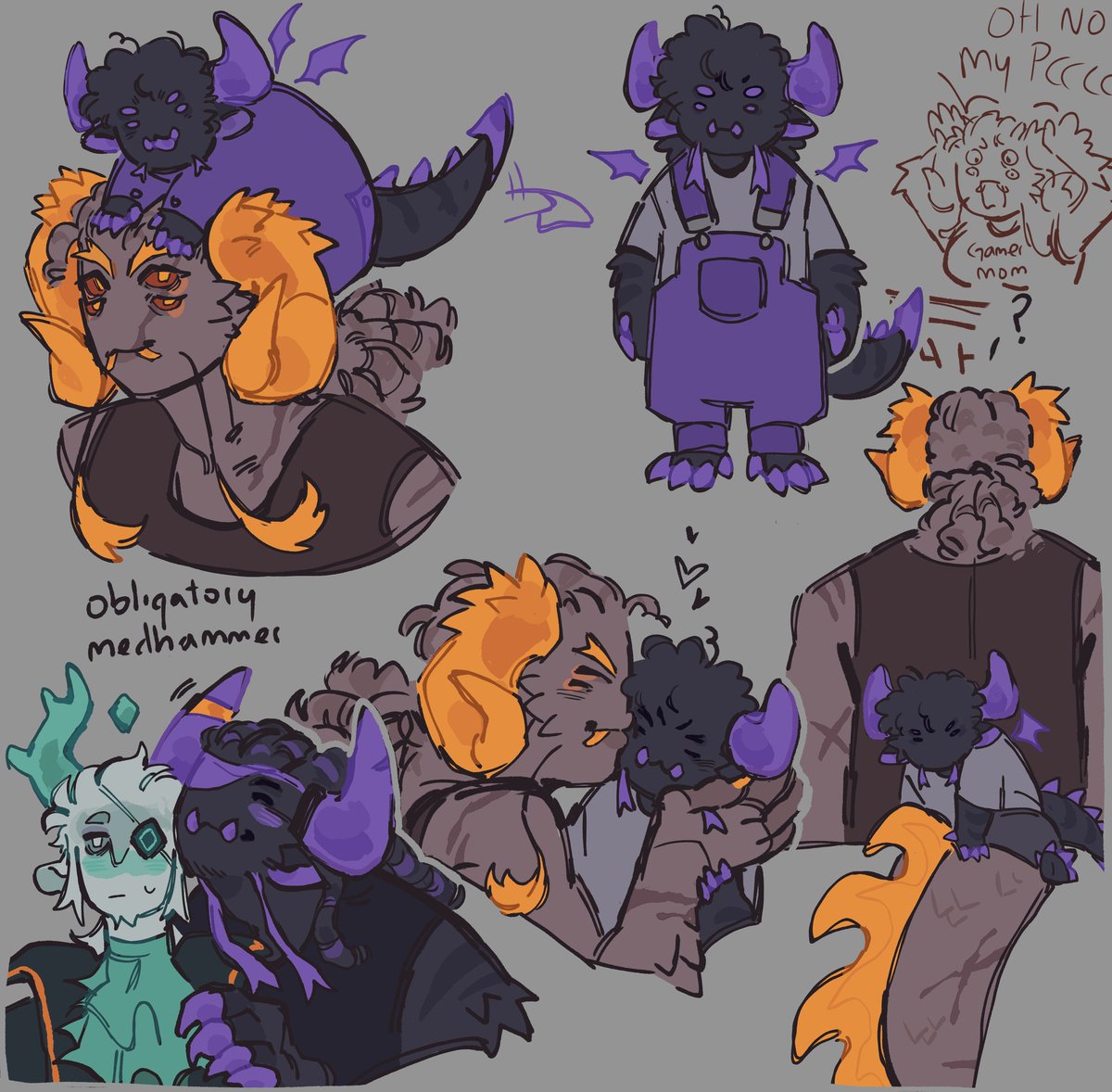 Fruiiitbowl's tweet photo. Baby banhammer sketches #phighting https://t.co/kOjHDBwYuq