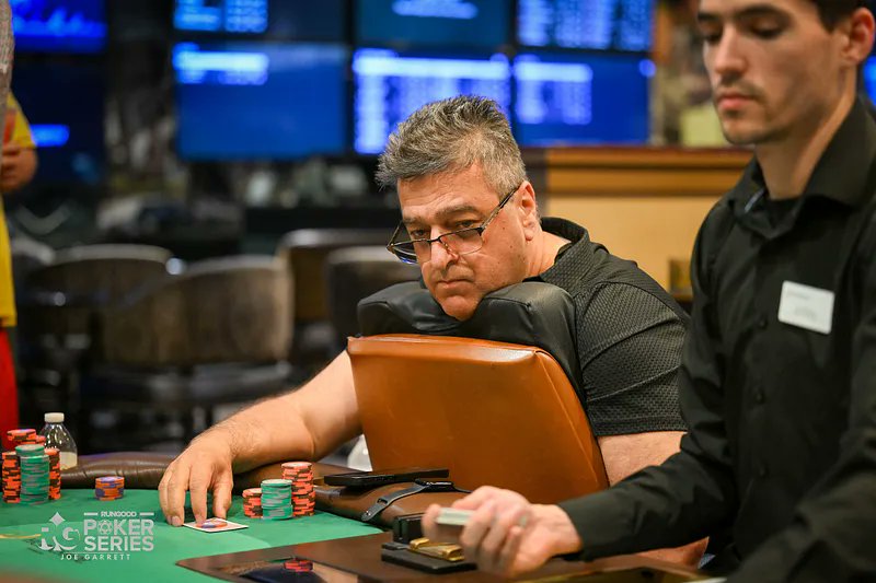 PokerNews's tweet photo. 2โฃ | Final 2 Tables in the #RunGoodResort @RGPokerSeries $600 Main Event!
Hamid Izadi is in the current chip lead. Daniel "@danmflowery" Lowery, Darrin Yoder, and Rhonda Hart are among those still in contention for the title!
Keep up with the action โฌ๏ธ https://t.co/V5G03YllTP