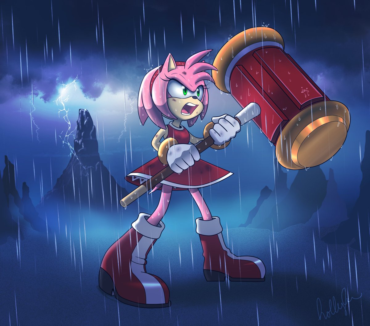 Hollylu (@hfreed84) on Twitter photo "Alright Eggman, who's next?! You can throw as many badniks at me as you want, but I won't stop until Sonic is safe with me again! That's a promise!"
Commission for <a href="/Ryan19201926/">Ryan Smith</a> of #AmyRose being a badass, which she is! Really enjoying drawing these characters! It's so new! "Alright Eggman, who's next?! You can throw as many badniks at me as you want, but I won't stop until Sonic is safe with me again! That's a promise!"
Commission for <a href="/Ryan19201926/">Ryan Smith</a> of #AmyRose being a badass, which she is! Really enjoying drawing these characters! It's so new!