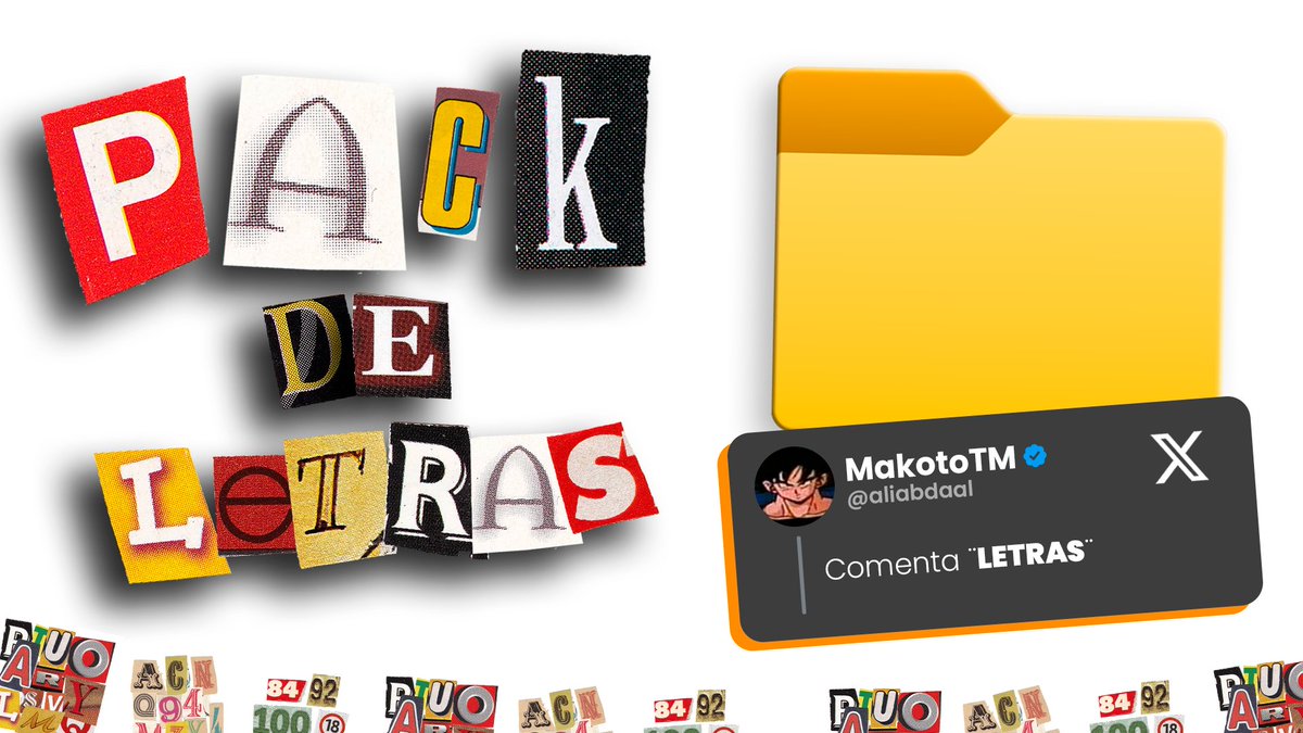 !𝑷𝑨𝑪𝑲𝑺 de LETRAS ¡𝙂𝙍𝘼𝙏𝙄𝙎!🎁

diferentes estilos y TIENE LETRAS ANIMADAS 𝗧𝗢𝗧𝗔𝗟𝗠𝗘𝗡𝗧𝗘 𝗚𝗥𝗔𝗧𝗜𝗦

1000 png, casi 2gb de carpetas.

𝙎𝙄𝙈𝙋𝙇𝙀𝙈𝙀𝙉𝙏𝙀:
✅Follow: <a href="/VFXmakoto/">MakotoTM</a>
✅Like:❤
✅Retweet:♻️
✅Comentar: LETRAS