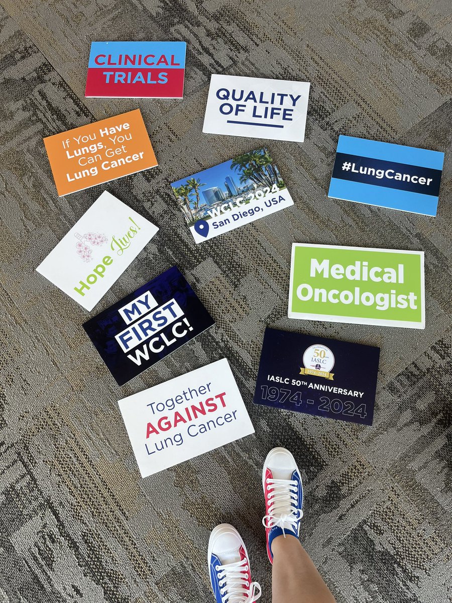 #WCLC24 is bringing a new level of conference swag — socks!! commemorative shoes!! Posters!