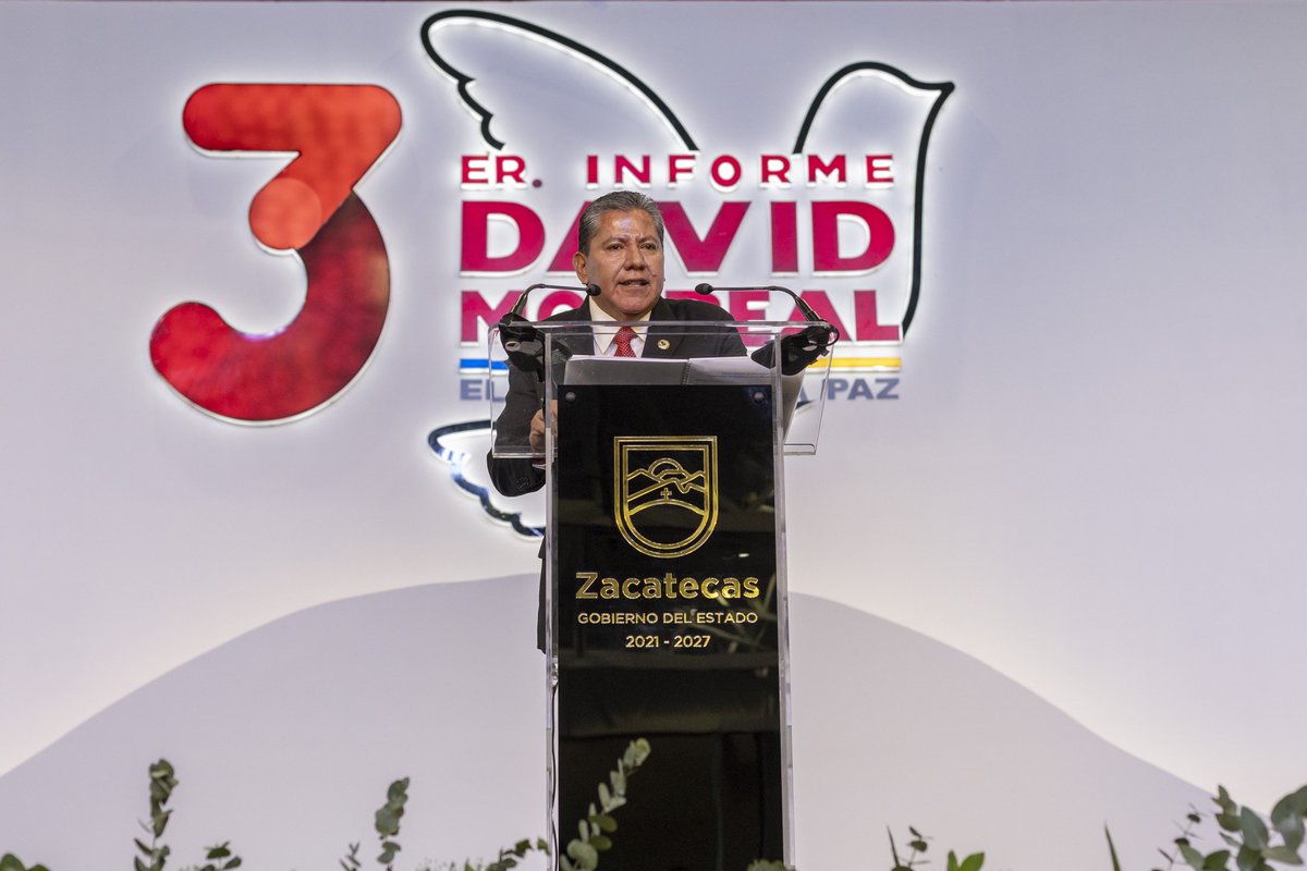 Seduvot_Zac's tweet photo. El día de hoy, el Gobernador @DavidMonrealA rindió su Tercer Informe de Gobierno. En este acto, estuvo presente la secretaria Luz Eugenia Pérez Haro.
 #Seduvot se reafirma el compromiso de trabajar por un Zacatecas más justo y más próspero.
#TercerInformeDeGobierno https://t.co/Qt9cXfZvKG