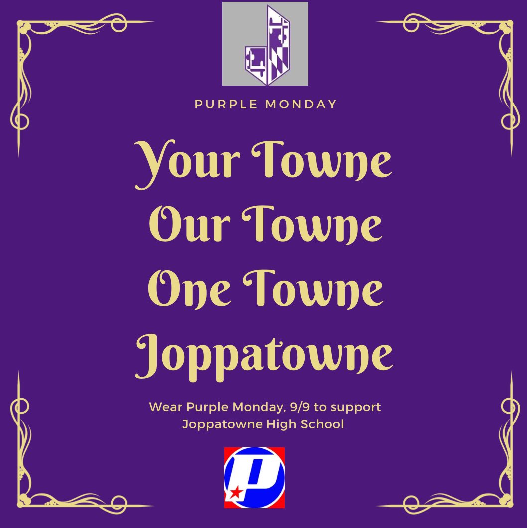 Wear purple tomorrow to support a fellow Maryland school.