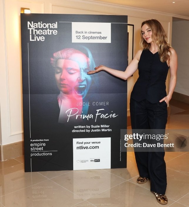 Jodie Comer attends the National Theatre Live: Prima Facie Special Screening At The May Fair Hotel, London