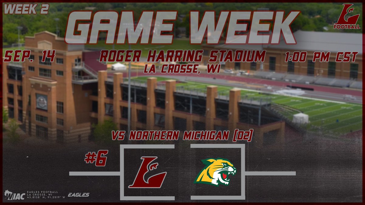 UWLEagleFB's tweet image. Home Opener Week 🦅🏈

#TheExperience #d3fb