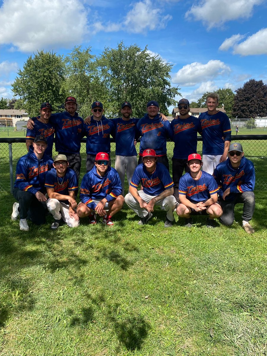 Second year in the Mitchell Slo Pitch League for the #Twins was taken up a notch showing a lot more heart and hustle! Congrats to the <a href="/GrizzlySloPitch/">Mitchell Grizzlies</a> for taking home the A championship. Til next year #RollTwins