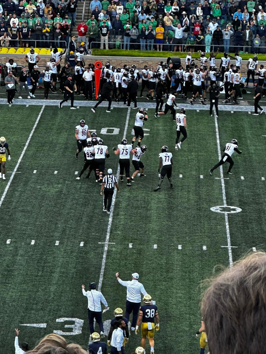 nomototo's tweet photo. @WFRVSports GB Southwest grad Thomas Paasch #75 was on the field for the NIU FG unit when they kicked the game winner vs. Notre Dame yesterday. Great moment for a great local young man at one of college football’s most historic venues. https://t.co/zqZAsCZHvg