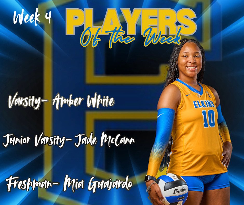 Elkins_VB (@elkinsvb) on Twitter photo Players of the week!! Congratulations ladies!! 💛💙💛💙 <a href="/djackson11SU/">DJackson</a> <a href="/EHS_Knightswire/">Elkins High School</a> <a href="/FBISDAthletics/">Fort Bend ISD Athletics</a> <a href="/CourtneyMuceus/">Courtney Muceus</a> Players of the week!! Congratulations ladies!! 💛💙💛💙 <a href="/djackson11SU/">DJackson</a> <a href="/EHS_Knightswire/">Elkins High School</a> <a href="/FBISDAthletics/">Fort Bend ISD Athletics</a> <a href="/CourtneyMuceus/">Courtney Muceus</a>
